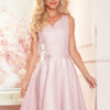 114-14 Flared dress - heart-shaped neckline - powder pink + glitter-1