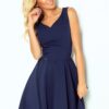 114-7 Dress circle - heart-shaped neckline - Navy Blue-1