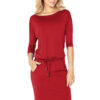 13-66 Sporty dress - Dark red color-1