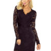 170-1 Lace dress with neckline - black-1