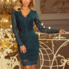 170-3 Lace dress with neckline - green-1