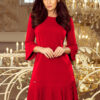 228-3 LUCY - pleated comfortable dress - RED-1