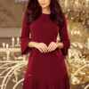 228-4 LUCY - pleated comfortable dress - burgundy-1