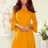228-7 LUCY - pleated comfortable dress - mustard color-1