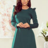264-1 NELL Trapezoidal dress with frills - green-1