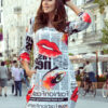 281-1 SOPHIE Comfortable Oversize dress - newspaper pattern-1