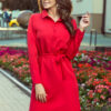 284-1 CAMILLE Shirt dress with pockets - red-1