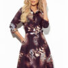 286-3 SANDY Flared shirt dress - leopard pattern-1