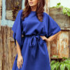287-16 SOFIA Butterfly dress with a binding at the waist - royal blue-1
