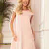 314-1 CELINE Trapezoidal dress with pockets - pastel rose-1