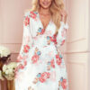 388-2 FRANCES - chiffon dress with a neckline - mallow pattern-1